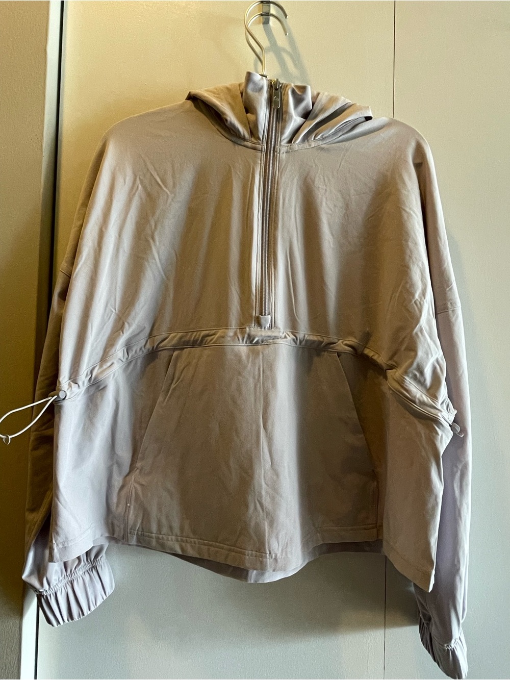 lululemon athletica Light Taupe Zip-Up Hoodie